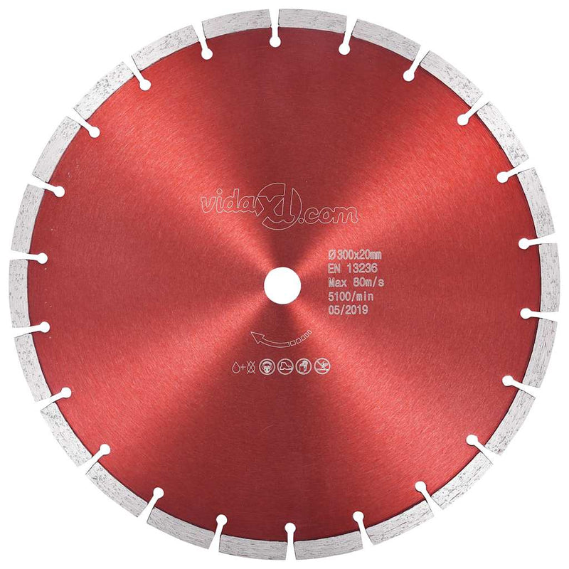 Disc diamantat de tăiere, oțel, 300 mm