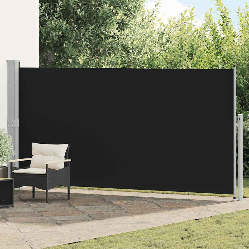 Copertină laterală retractabilă, negru, 160x514 cm