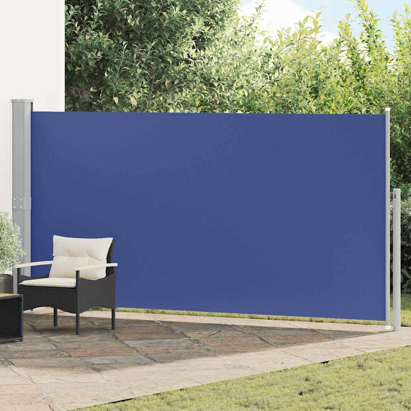 Copertină laterală retractabilă, albastru, 160x500 cm