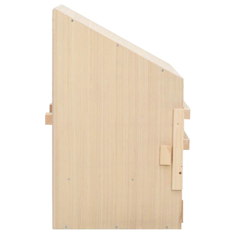 Cuibar găini cu 2 compartimente, 63x40x65 cm, lemn masiv pin