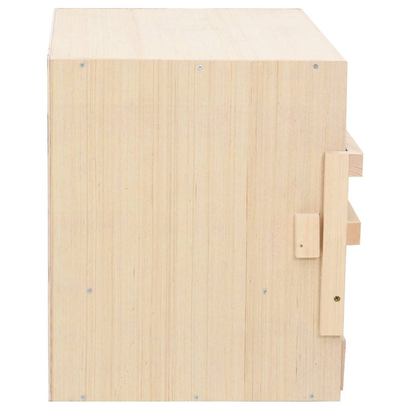 Cuibar găini cu 2 compartimente, 63x40x45 cm, lemn masiv pin