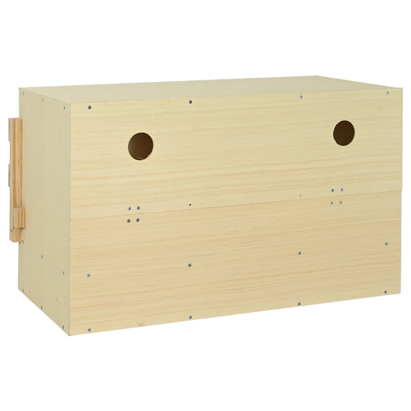 Cuibar găini cu 3 compartimente, 96x40x45 cm, lemn masiv pin