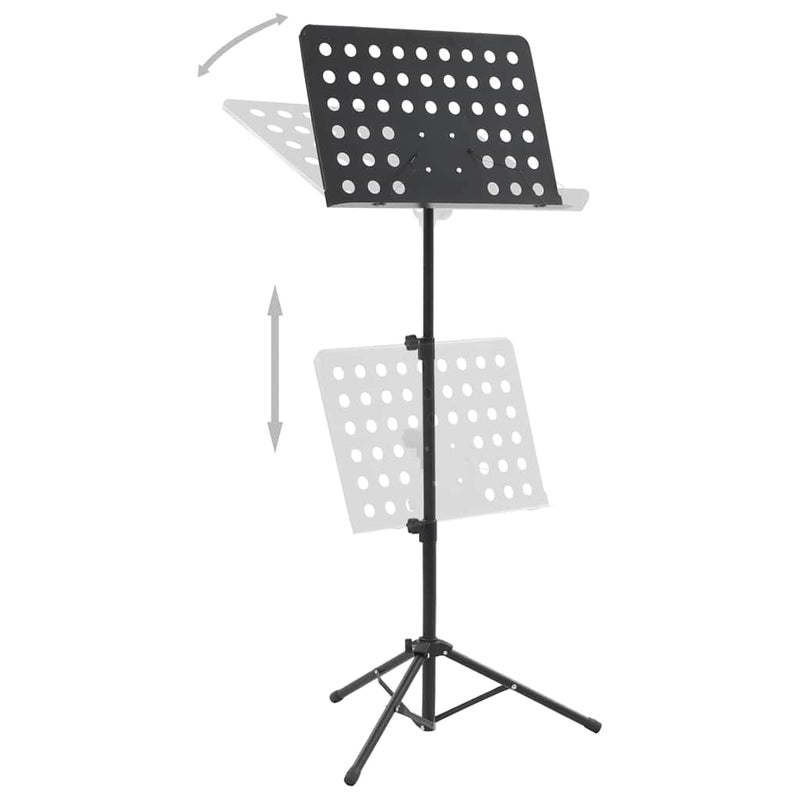 Stativ pentru partituri muzicale, negru, oțel