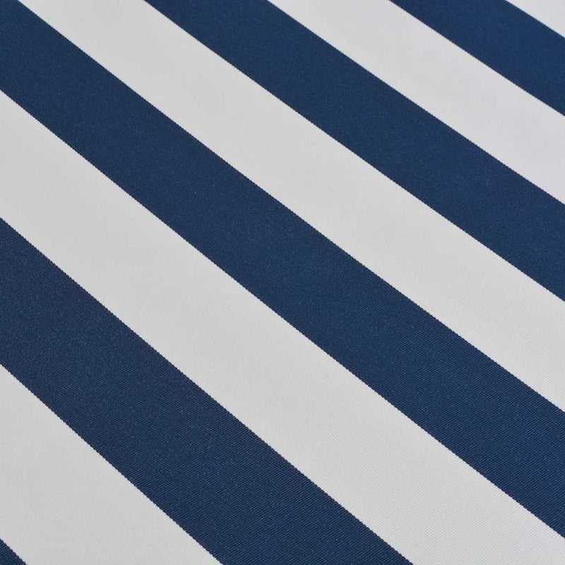 Copertină pliabilă cu acționare manuală, albastru/alb, 400 cm