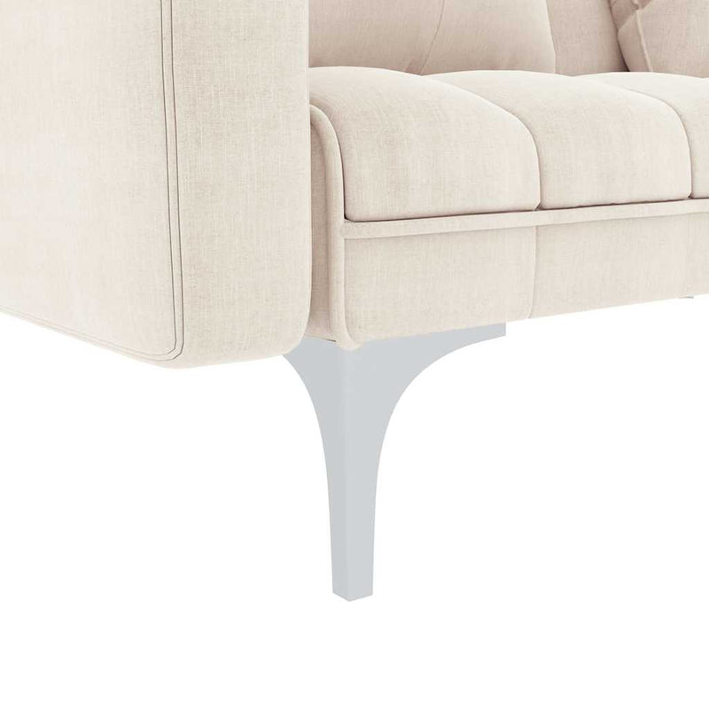 Canapea extensibilă, crem, material textil