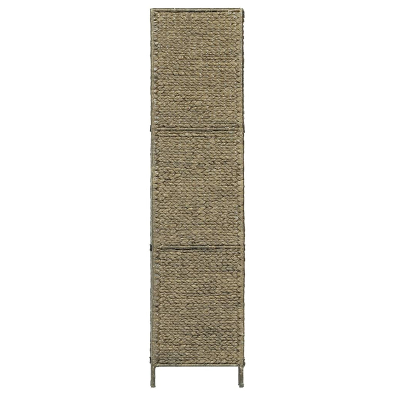 Paravan cameră cu 3 panouri, maro, 116 x 160 cm, zambilă de apă