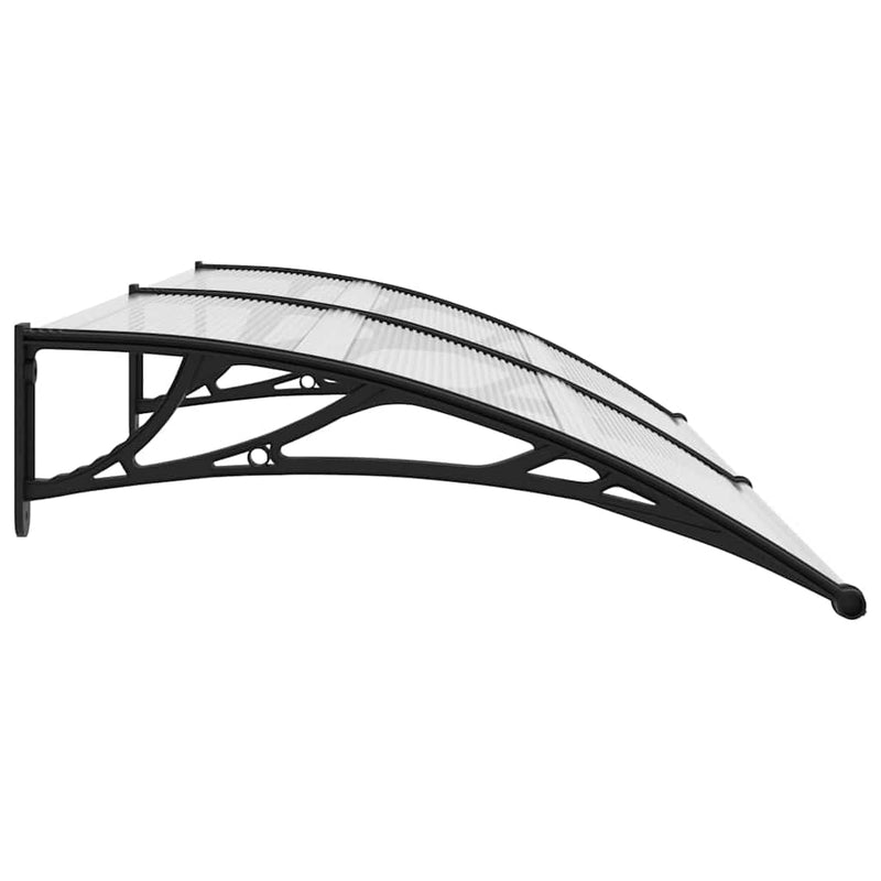 Copertină de ușă, negru, 200 x 100 cm, PC
