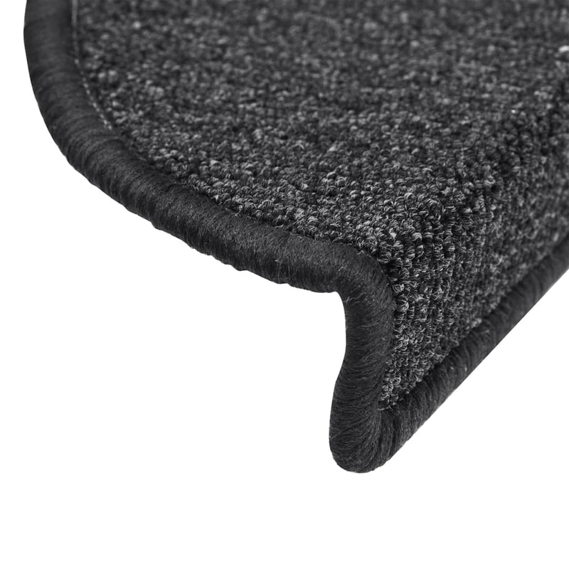 Grile pentru trepte 15 buc. 56 x 17 x 3 cm Non-Slip Antracit