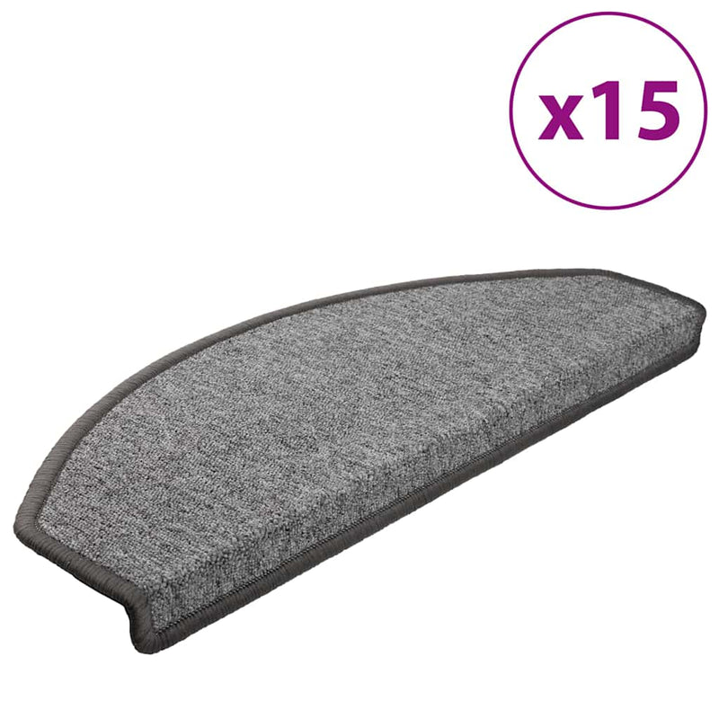 Grile pentru trepte 15 buc. 65 x 24 x 4 cm Non-Slip Gri închis