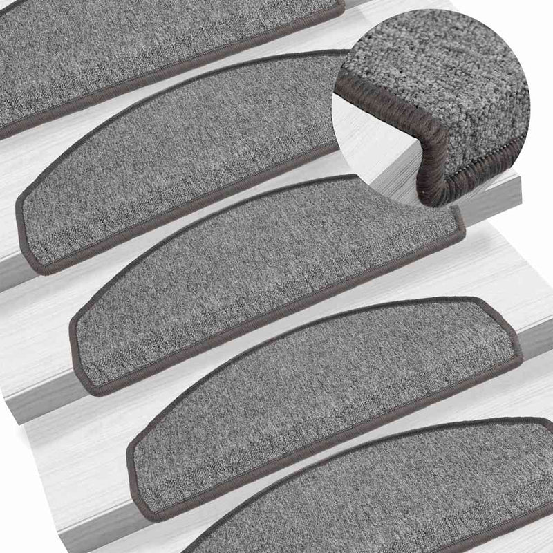 Grile pentru trepte 15 buc. 65 x 24 x 4 cm Non-Slip Gri închis
