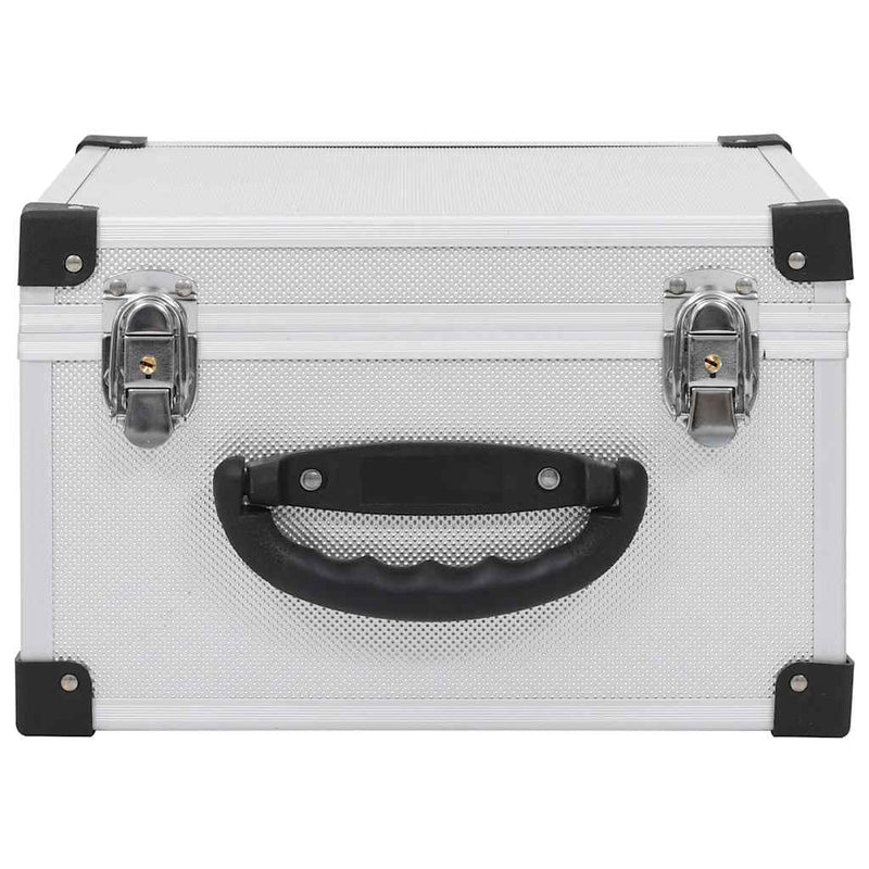 Casetă pentru 40 CD-uri, argintiu, aluminiu ABS