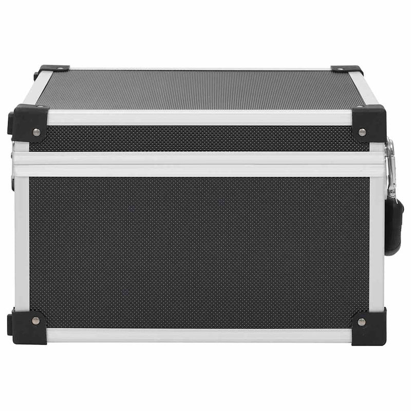 Casetă pentru 40 CD-uri, negru, aluminiu ABS