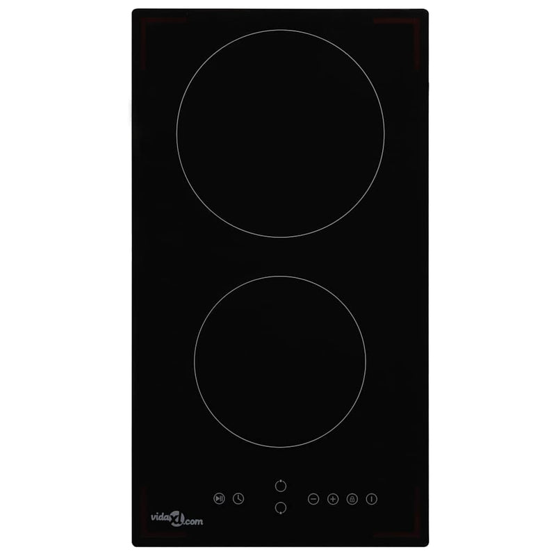 Plită ceramică cu 2 arzătoare, control tactil, 3000 W