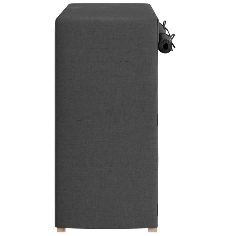 Pantofar cu husă, gri, 79 x 40 x 80 cm, material textil