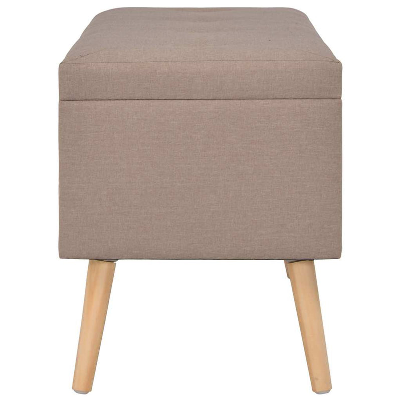 Taburete cu depozitare, 3 buc., maro, material textil