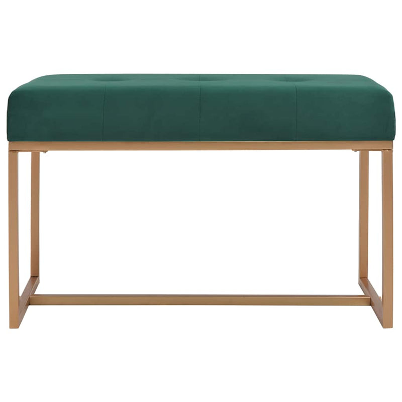 Bancă, verde, 80 cm, catifea
