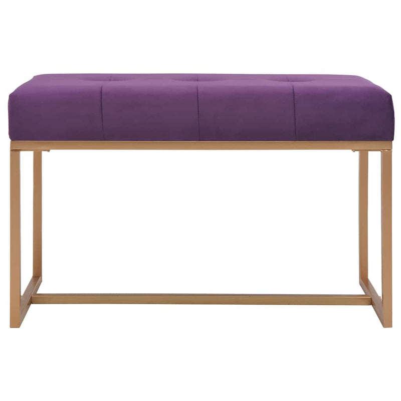 Bancă, violet, 80 cm, catifea