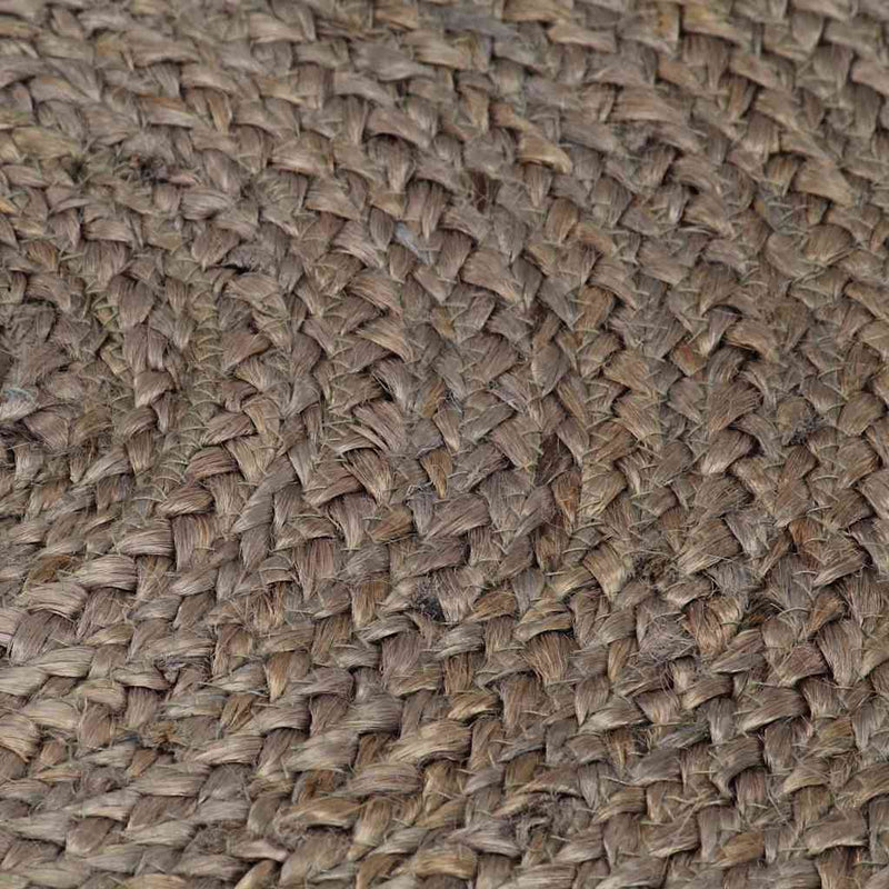 Covor manual, gri, 150 cm, iută, rotund