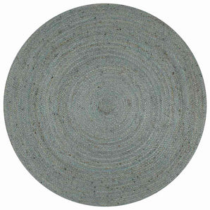 Covor manual, verde măsliniu, 150 cm, iută, rotund
