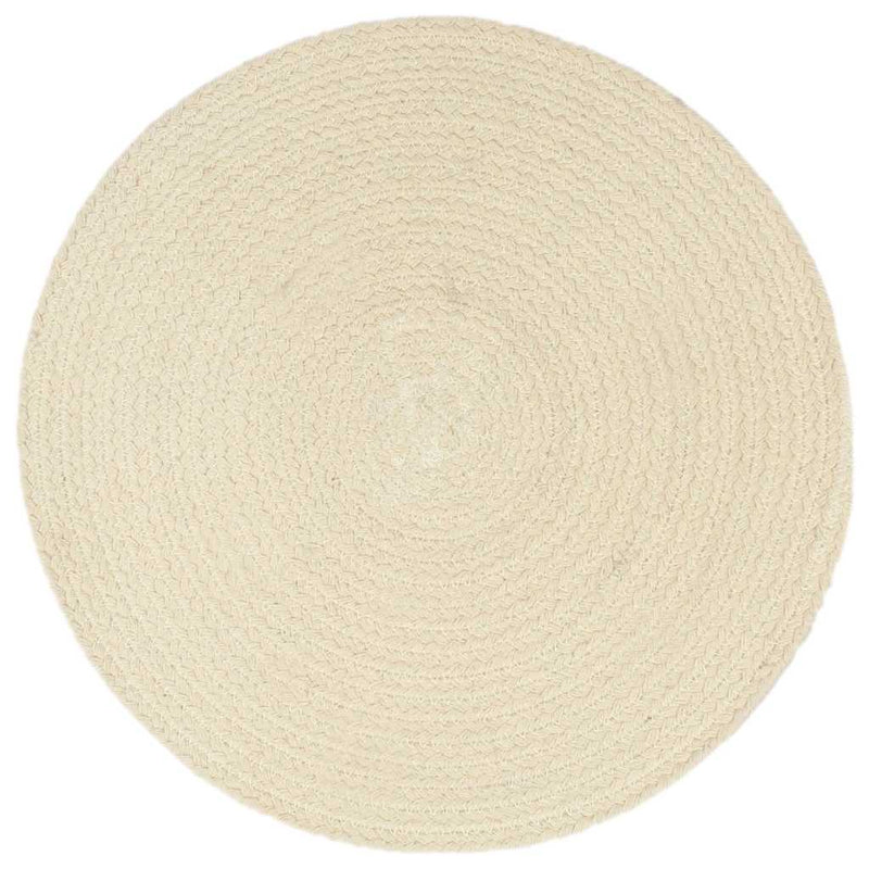 Naproane, 4 buc., natural, 38 cm, bumbac, rotund