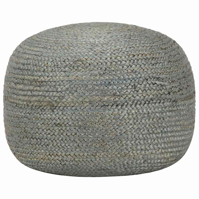Taburet lucrat manual, verde olive, 45x30 cm, iută