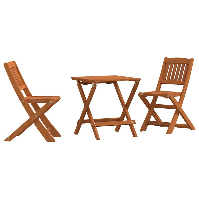 Set bistro pentru copii, 3 piese, lemn masiv de eucalipt