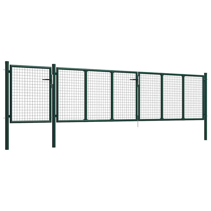 Poartă de grădină din oțel 500x75 cm verde
