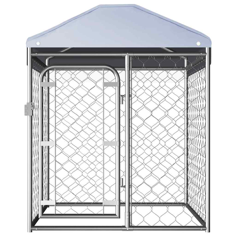 Padoc pentru câini de exterior, cu acoperiș, 100 x 100 x 125 cm