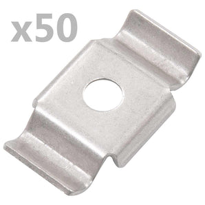 Cleme de gard tip fluture, 50 buc., oțel inoxidabil