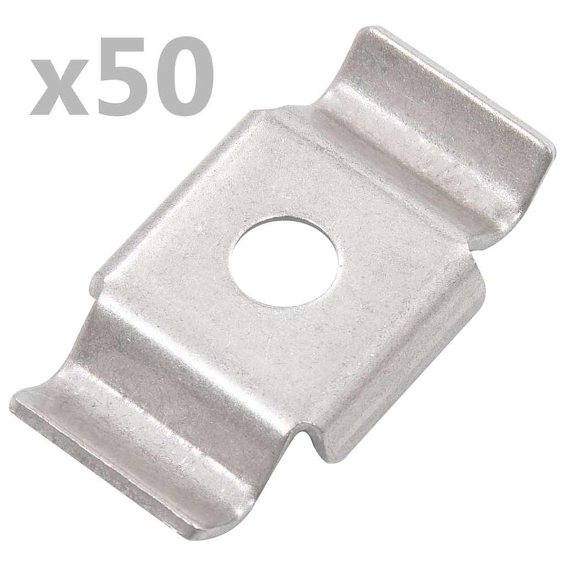 Cleme de gard tip fluture, 50 buc., oțel inoxidabil