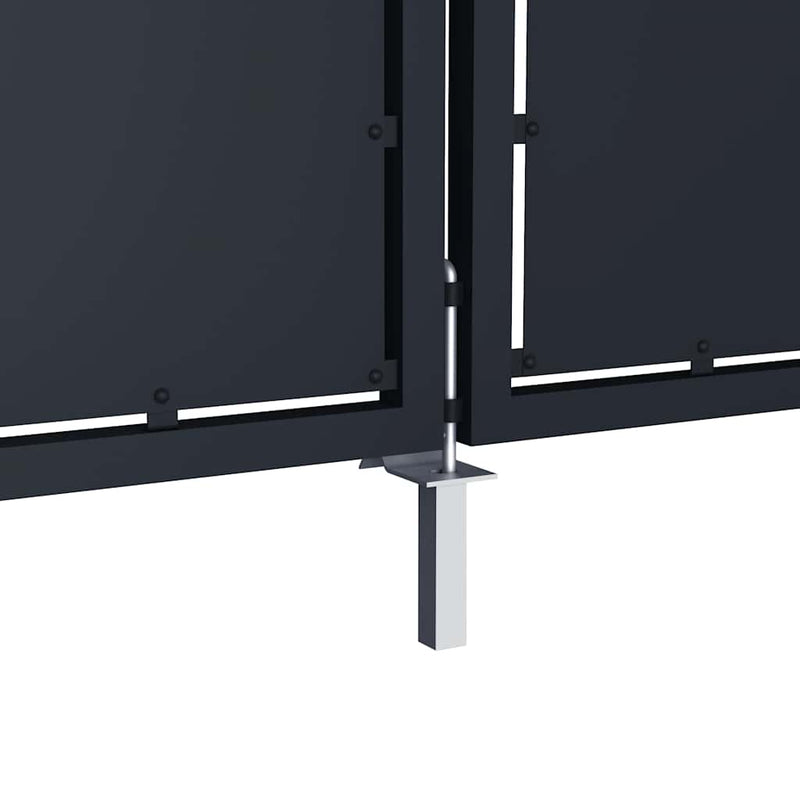 Poartă de grădină din oțel 350x125 cm antracit