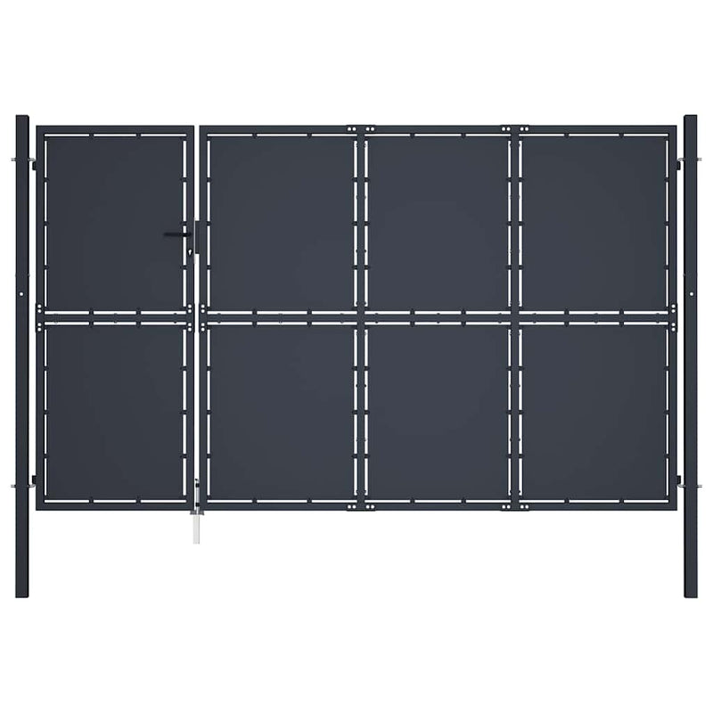 Poartă de grădină din oțel 350x200 cm antracit