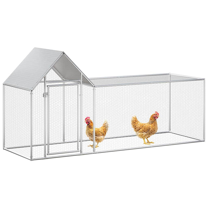 Coteț pentru păsări, 3 x 1 x 1,5 m, oțel galvanizat
