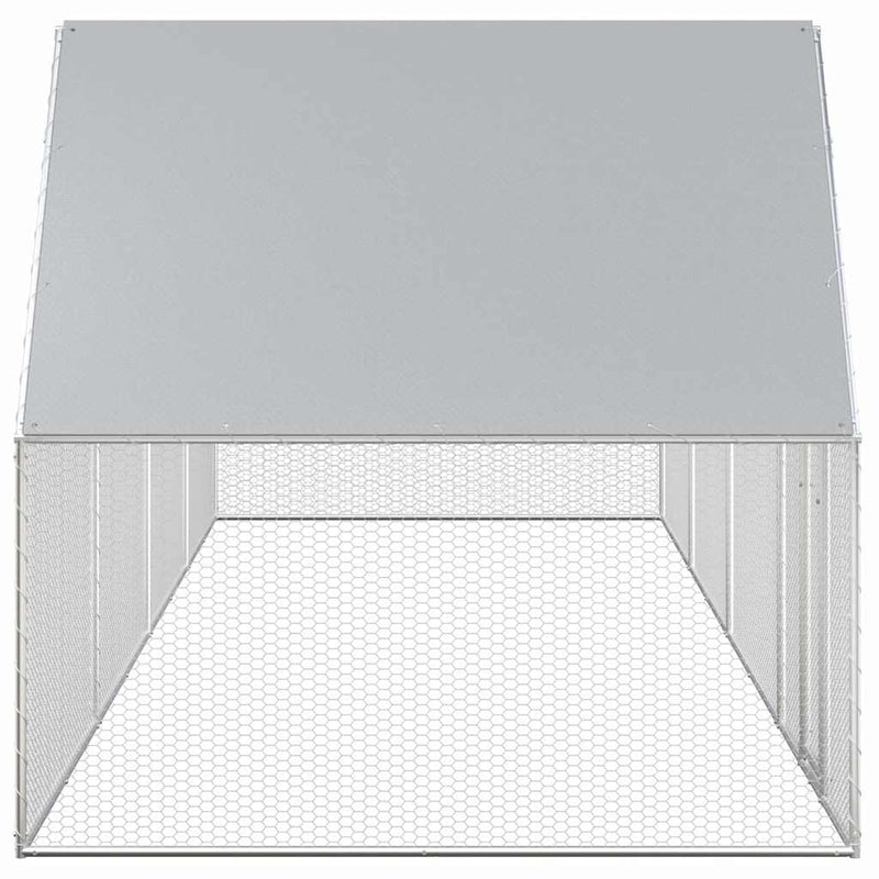 Coteț pentru păsări, 8 x 2 x 2 m, oțel galvanizat
