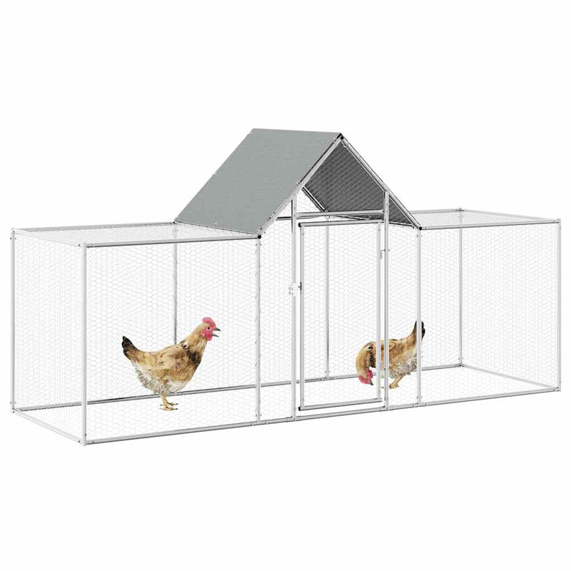 Coteț pentru păsări, 3 x 1 x 1,5 m, oțel galvanizat