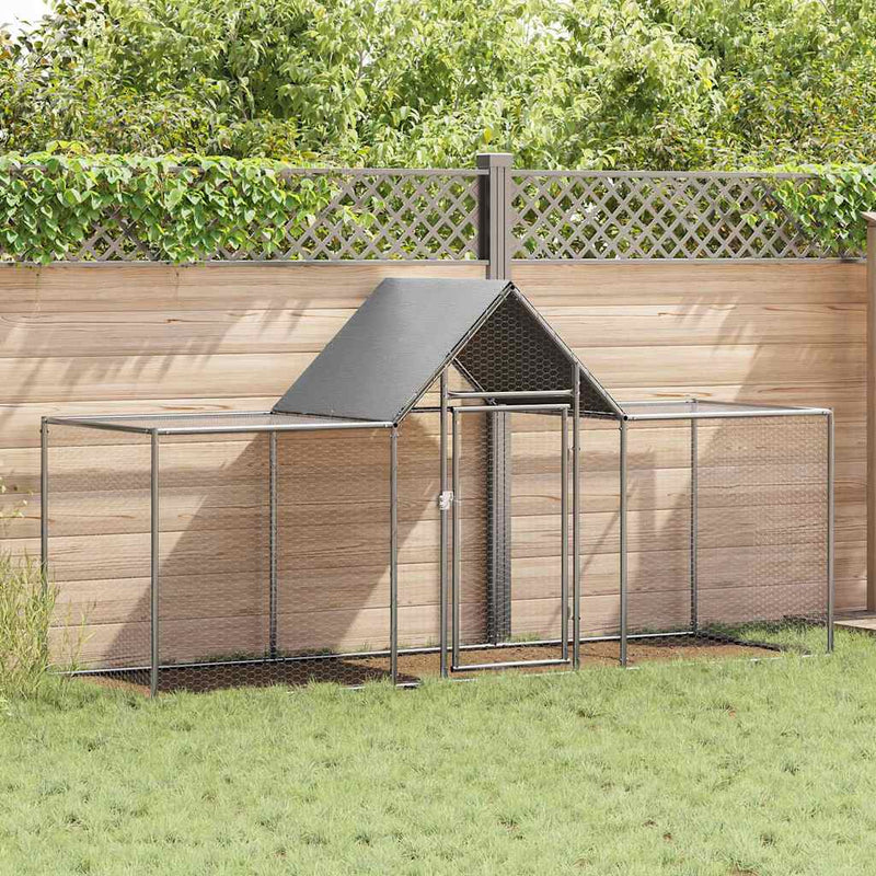 Coteț pentru păsări, 3 x 1 x 1,5 m, oțel galvanizat