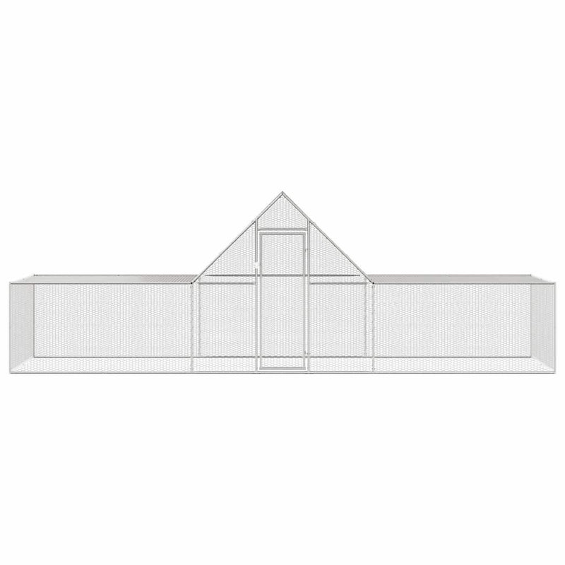 Coteț pentru păsări, 6 x 2 x 2 m, oțel galvanizat