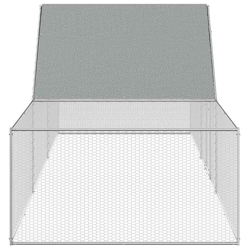 Coteț pentru păsări, 6 x 2 x 2 m, oțel galvanizat