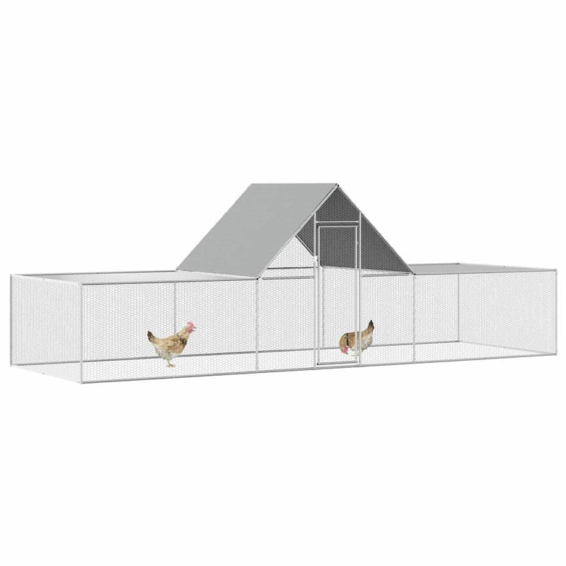 Coteț pentru păsări, 6 x 2 x 2 m, oțel galvanizat