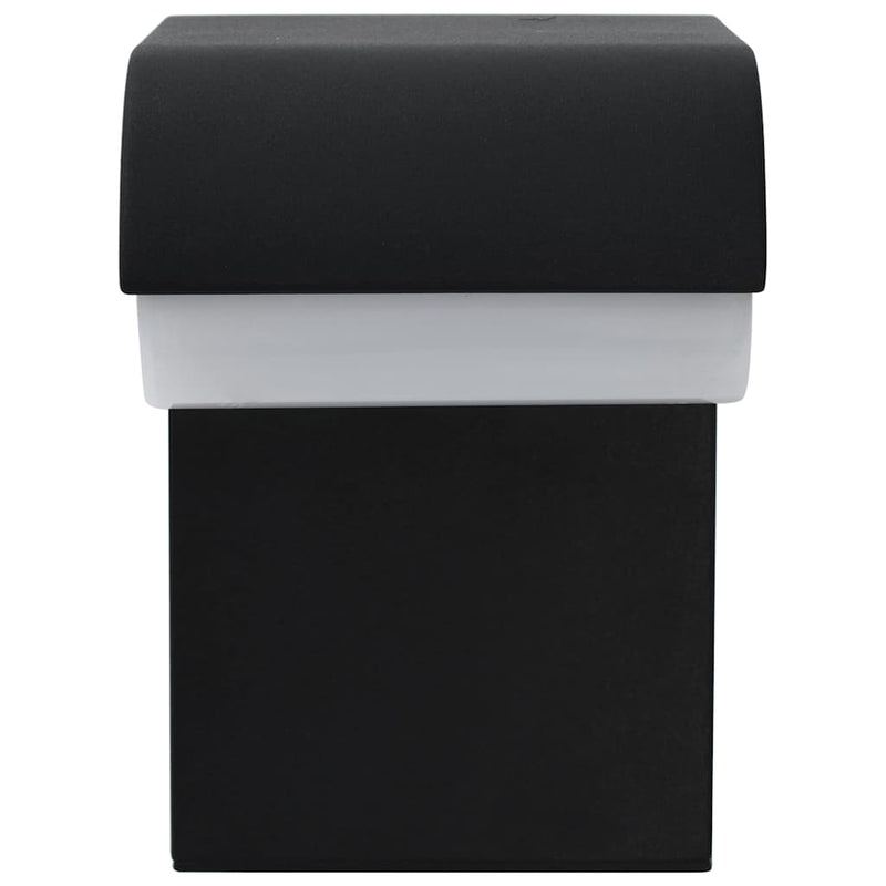 Lampă de perete cu LED de exterior, negru, 9 W, oval
