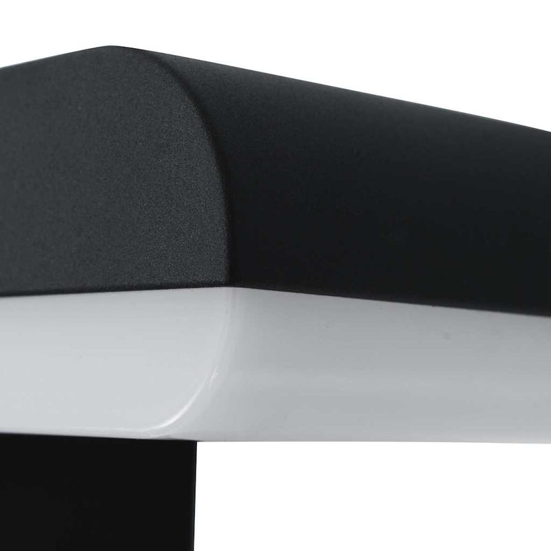 Lampă de perete cu LED de exterior, negru, 9 W, oval