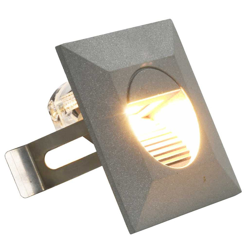 Lămpi de perete LED de exterior, 6 buc., argintiu, 2 W, pătrat