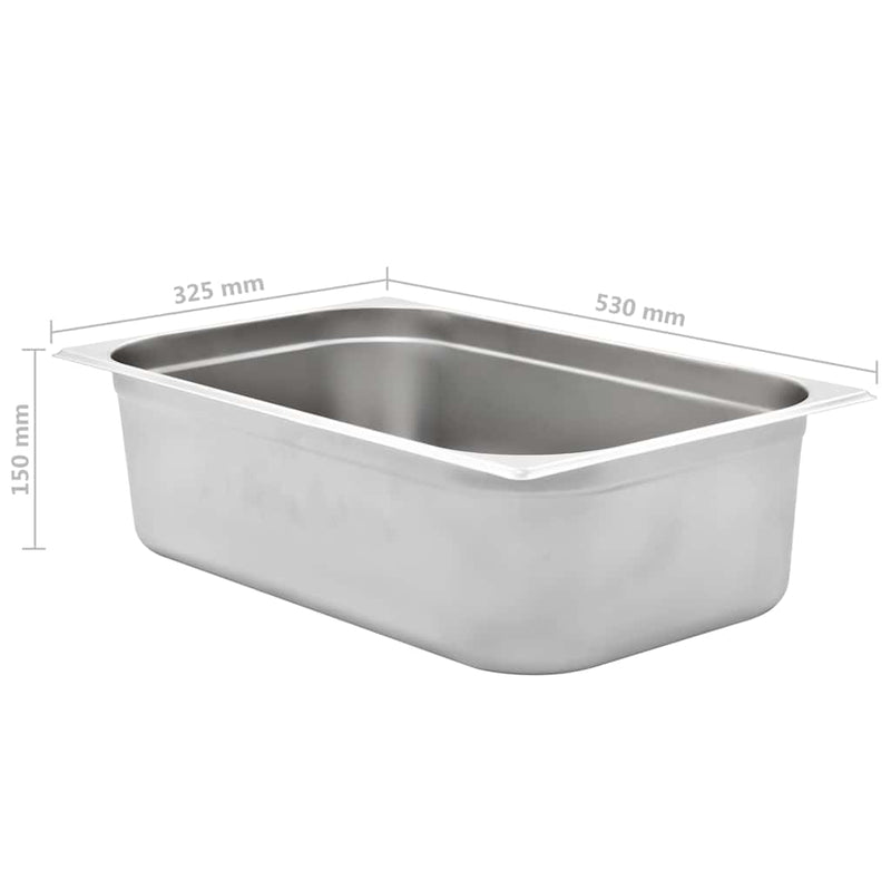 Recipiente Gastronorm 2 buc. GN 1/1 150 mm oțel inoxidabil