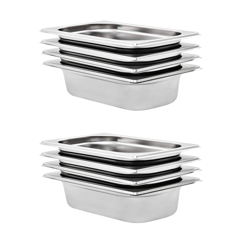 Recipiente Gastronorm 8 buc. GN 1/4 65 mm oțel inoxidabil