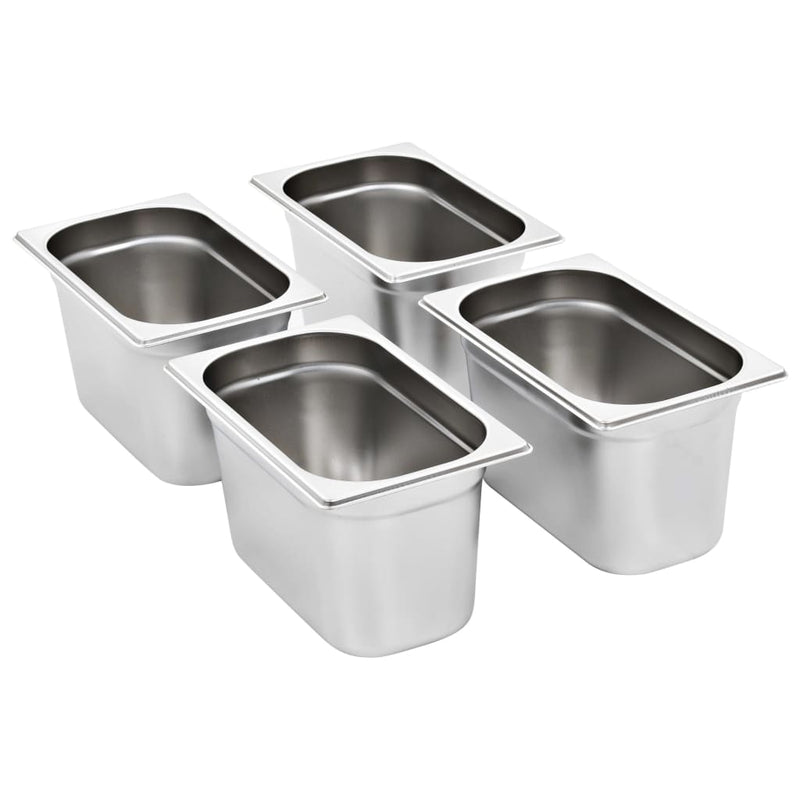 Recipiente Gastronorm 4 buc. GN 1/4 150 mm oțel inoxidabil