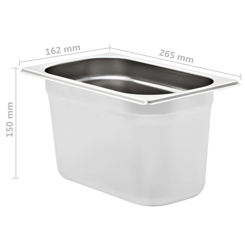 Recipiente Gastronorm 4 buc. GN 1/4 150 mm oțel inoxidabil