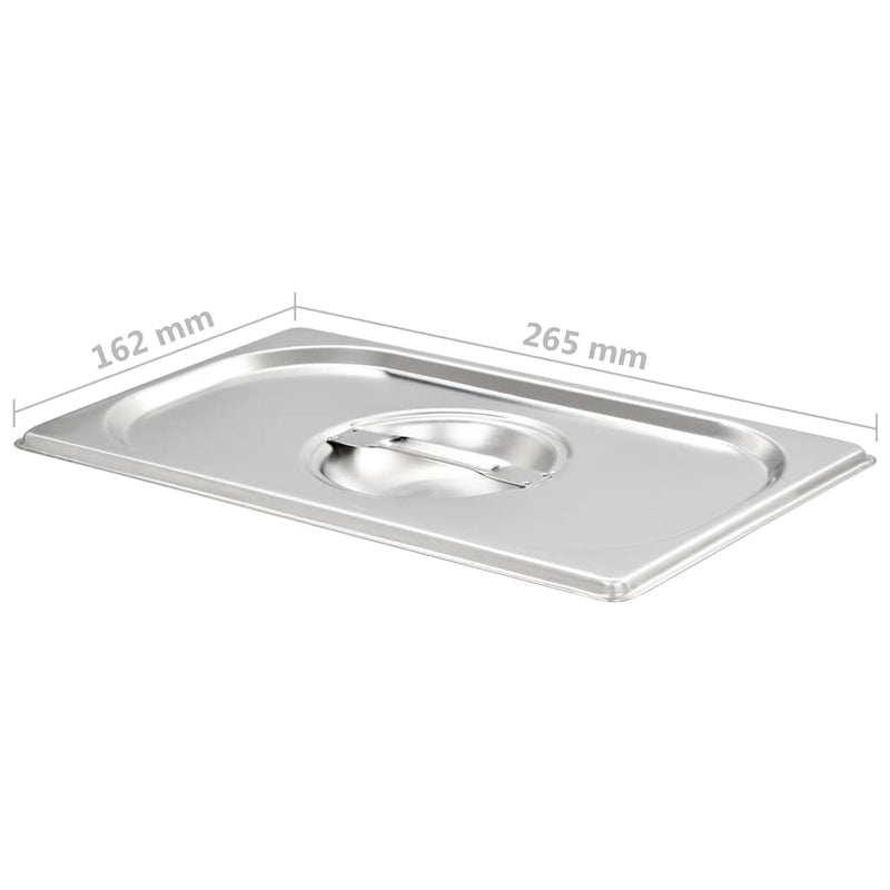 Capace pentru tavă GN 1/4, 4 buc., oțel inoxidabil
