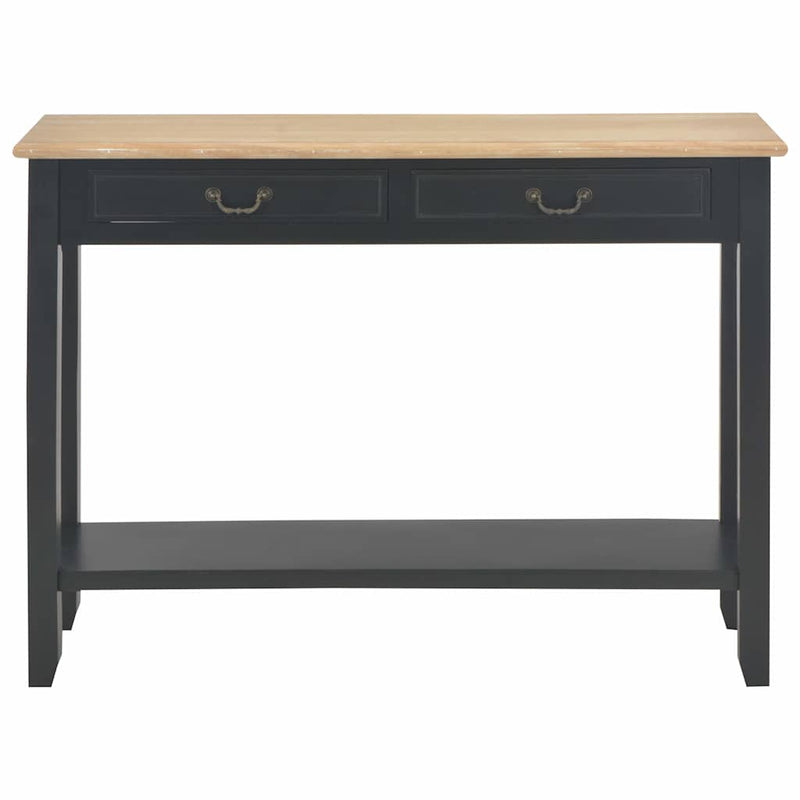 Masă consolă, negru, 110 x 35 x 80 cm, lemn