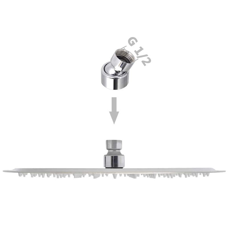 Cap de duș tip ploaie, 2 buc., Ø 30 cm, oțel inoxidabil