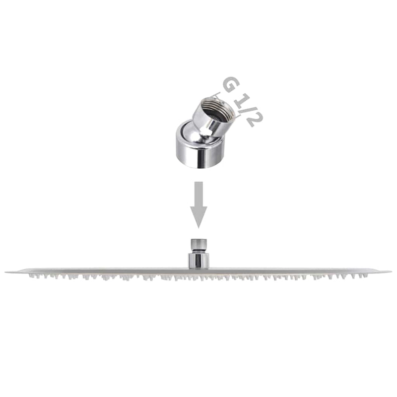 Cap de duș tip ploaie, 2 buc., Ø 50 cm, oțel inoxidabil
